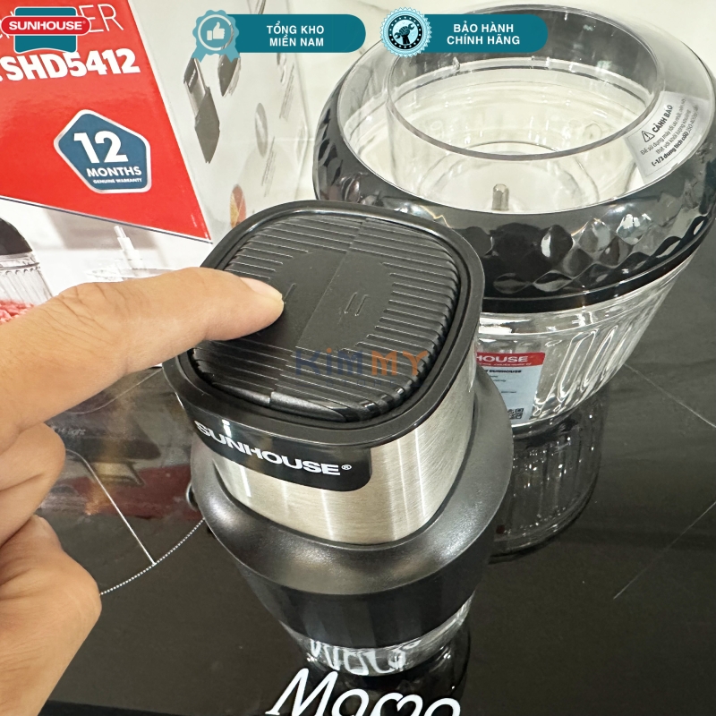 Máy xay thịt cá 2 cối thủy tinh Sunhouse SHD5412